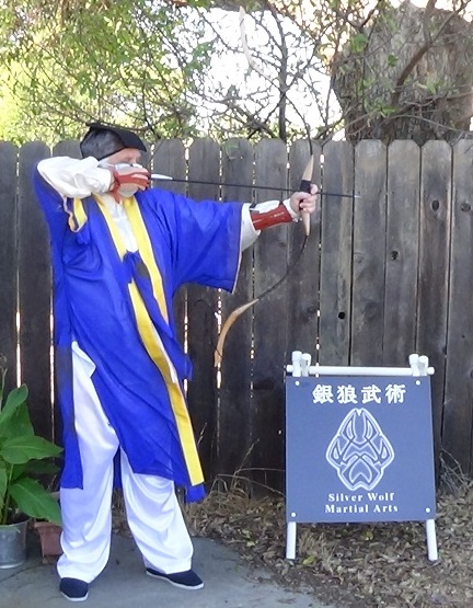 archery bow and quiver