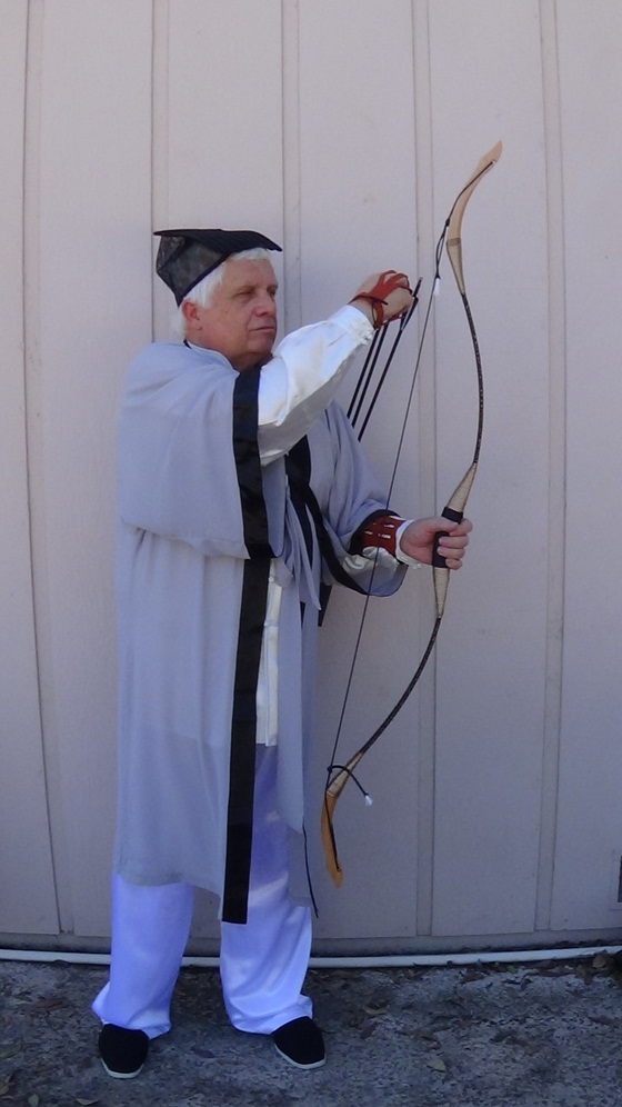 archery bow and quiver