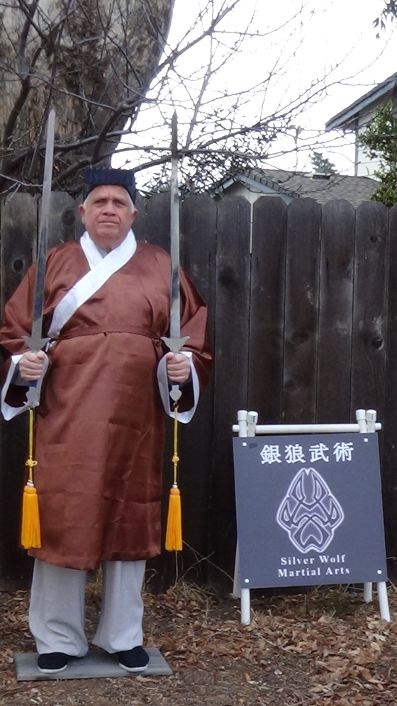 Brown Pisha with swords