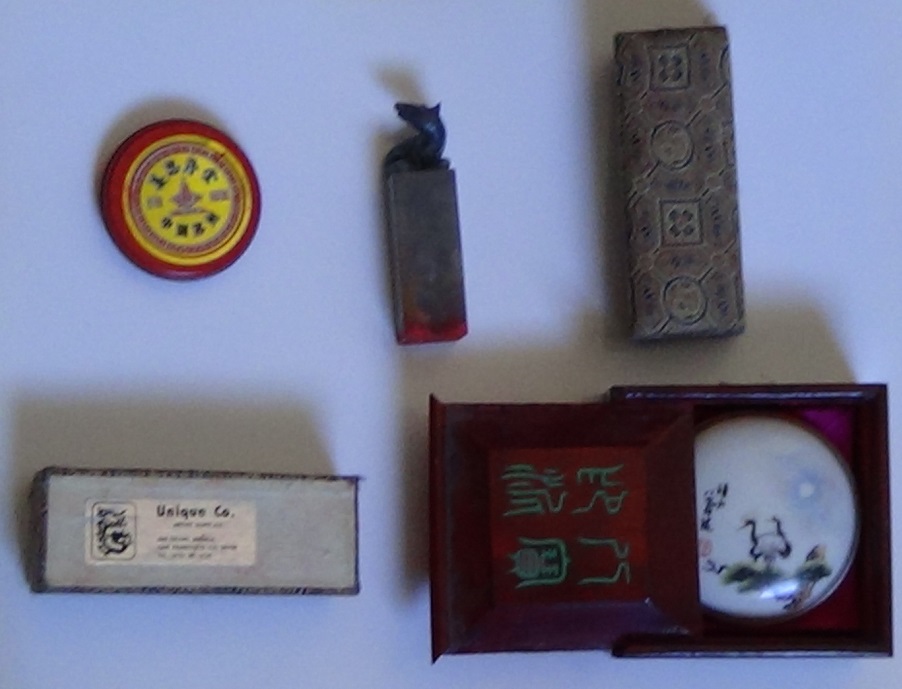 Seal stone ("chop") and ink for signing documents