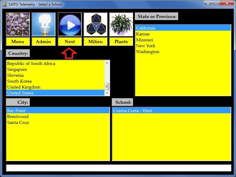 Telemetry - select a school